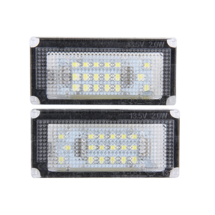 ไฟป้ายทะเบียน PCS 2 ชิ้นพร้อมหลอดไฟ 18 SMD-3528 สำหรับ BMW Mini COOPER R50/R52/R53, For BMW Mini COOPER