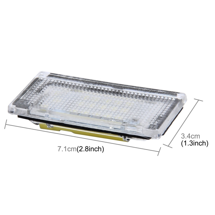 ไฟป้ายทะเบียน PCS 2 ชิ้นพร้อมหลอดไฟ 18 SMD-3528 สำหรับ BMW Mini COOPER R50/R52/R53, For BMW Mini COOPER