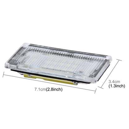 ไฟป้ายทะเบียน PCS 2 ชิ้นพร้อมหลอดไฟ 18 SMD-3528 สำหรับ BMW Mini COOPER R50/R52/R53, For BMW Mini COOPER