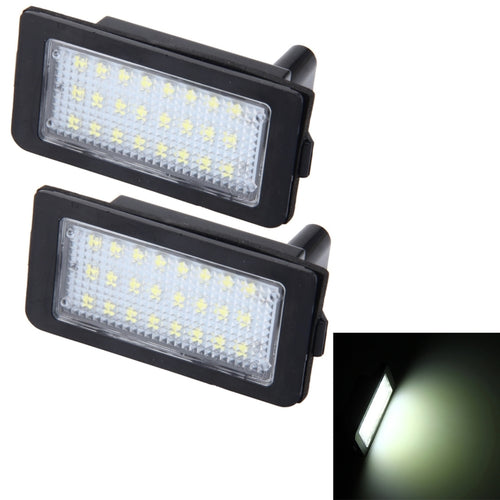 ไฟป้ายทะเบียน PCS Canbus 2 ดวงพร้อมหลอดไฟ SMD-3528 24 ดวงสำหรับ BMW E38, For BMW E38