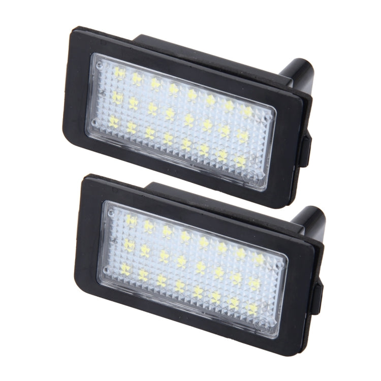 ไฟป้ายทะเบียน PCS Canbus 2 ดวงพร้อมหลอดไฟ SMD-3528 24 ดวงสำหรับ BMW E38, For BMW E38