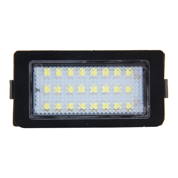 ไฟป้ายทะเบียน PCS Canbus 2 ดวงพร้อมหลอดไฟ SMD-3528 24 ดวงสำหรับ BMW E38, For BMW E38