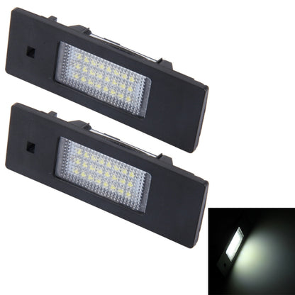 ไฟส่องป้ายทะเบียน PCS 2 ดวงพร้อมหลอดไฟ SMD-3528 24 ดวงสำหรับ BMW E87, For BMW E87