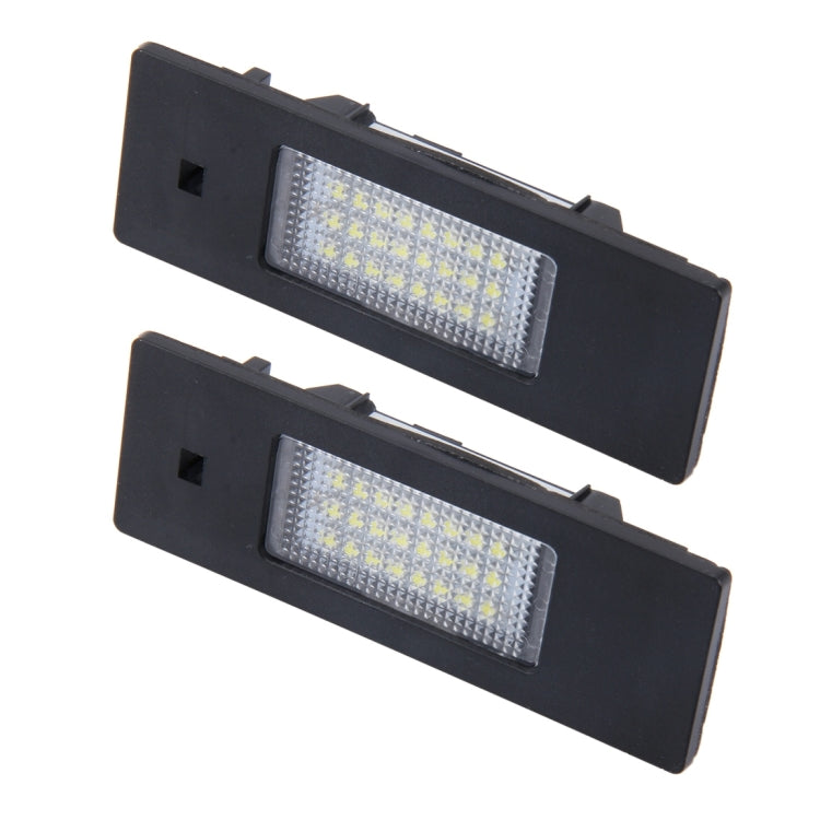 ไฟส่องป้ายทะเบียน PCS 2 ดวงพร้อมหลอดไฟ SMD-3528 24 ดวงสำหรับ BMW E87, For BMW E87