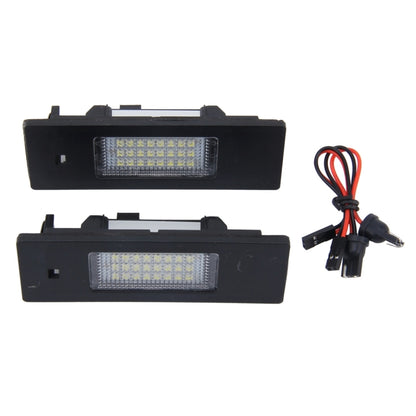 ไฟส่องป้ายทะเบียน PCS 2 ดวงพร้อมหลอดไฟ SMD-3528 24 ดวงสำหรับ BMW E87, For BMW E87