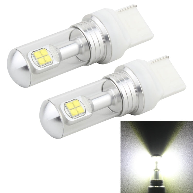 2 ชิ้น 7440 40 วัตต์ 800 LM 6000K ไฟเลี้ยวรถไฟสำรองไฟเบรกพร้อมหลอดไฟ CREE 8 ดวง DC 12V, 7440