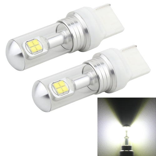 2 ชิ้น 7440 40 วัตต์ 800 LM 6000K ไฟเลี้ยวรถไฟสำรองไฟเบรกพร้อมหลอดไฟ CREE 8 ดวง DC 12V, 7440
