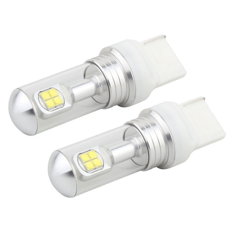 2 ชิ้น 7440 40 วัตต์ 800 LM 6000K ไฟเลี้ยวรถไฟสำรองไฟเบรกพร้อมหลอดไฟ CREE 8 ดวง DC 12V, 7440