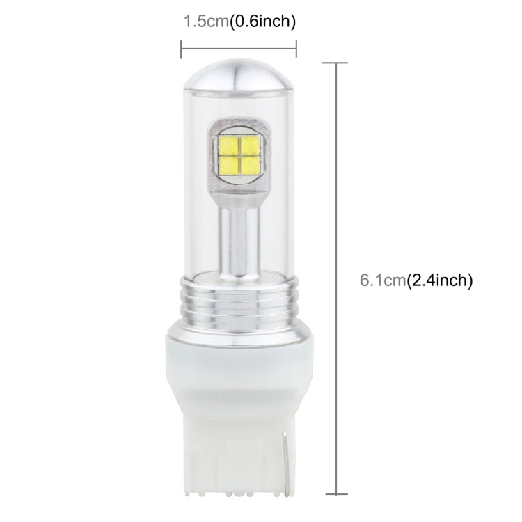 2 ชิ้น 7440 40 วัตต์ 800 LM 6000K ไฟเลี้ยวรถไฟสำรองไฟเบรกพร้อมหลอดไฟ CREE 8 ดวง DC 12V, 7440