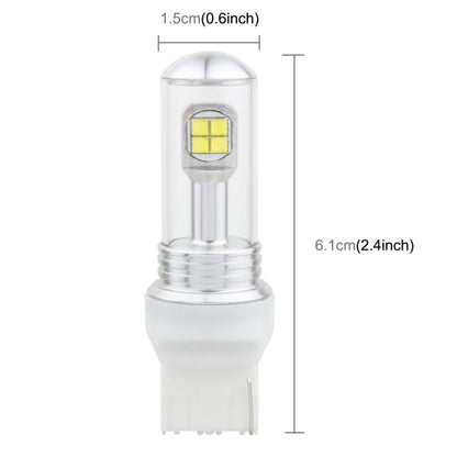 2 ชิ้น 7440 40 วัตต์ 800 LM 6000K ไฟเลี้ยวรถไฟสำรองไฟเบรกพร้อมหลอดไฟ CREE 8 ดวง DC 12V, 7440