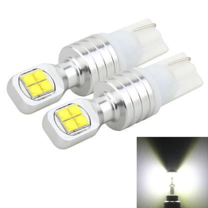 2 PCS T10/W5W 40W 800 LM 6000K รถ Clearance Light ไฟอ่านหนังสือใบอนุญาตพร้อม 8 โคมไฟ DC 12V, White Light