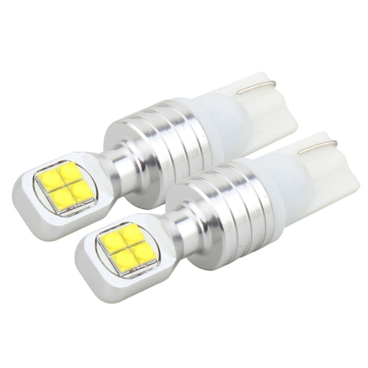 2 PCS T10/W5W 40W 800 LM 6000K รถ Clearance Light ไฟอ่านหนังสือใบอนุญาตพร้อม 8 โคมไฟ DC 12V, White Light