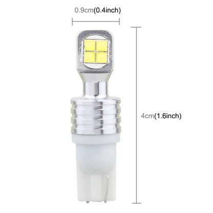 2 PCS T10/W5W 40W 800 LM 6000K รถ Clearance Light ไฟอ่านหนังสือใบอนุญาตพร้อม 8 โคมไฟ DC 12V, White Light