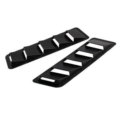 2 ชิ้น Universal Car Air Intake Scoop Bonnet Hood Vent Louver แผงระบายความร้อน Trim ชุด, Black