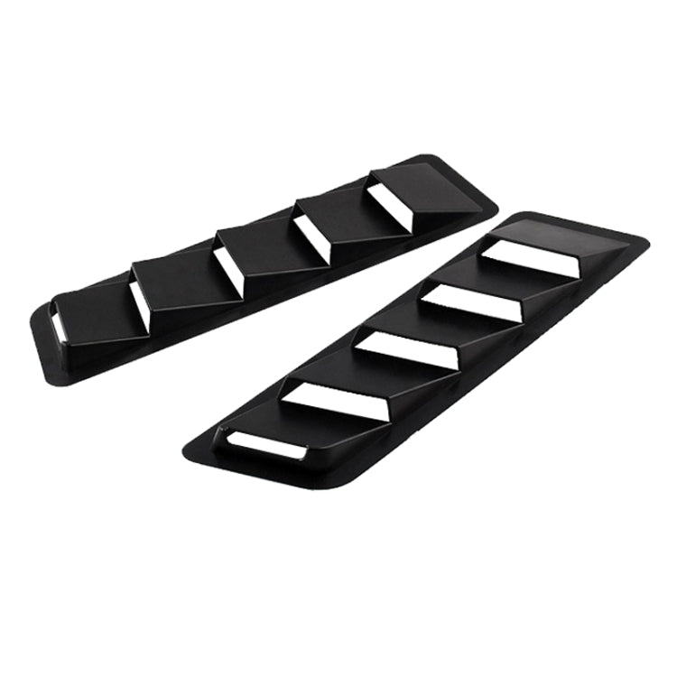 2 ชิ้น Universal Car Air Intake Scoop Bonnet Hood Vent Louver แผงระบายความร้อน Trim ชุด, Black