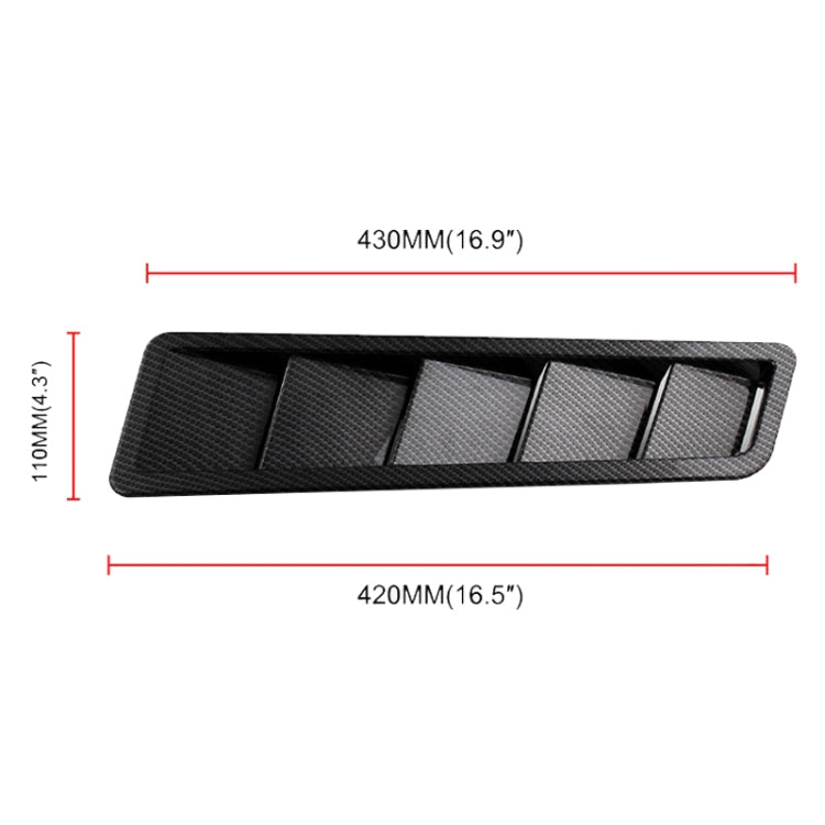 2 ชิ้น Universal Car Air Intake Scoop Bonnet Hood Vent Louver แผงระบายความร้อน Trim ชุด, Black
