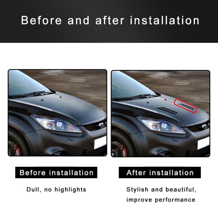 2 ชิ้น Universal Car Air Intake Scoop Bonnet Hood Vent Louver แผงระบายความร้อน Trim ชุด, Black