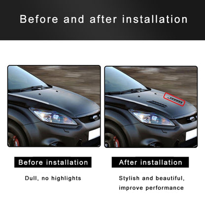 2 ชิ้น Universal Car Air Intake Scoop Bonnet Hood Vent Louver แผงระบายความร้อน Trim ชุด, Black