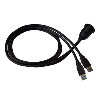 1 M Flush Mount USB 3.0 Dock รถเรือรถจักรยานยนต์แดชบอร์ดแผงข้อมูลชาย-หญิงกันน้ำสายไฟ, For Cable Length: 1m