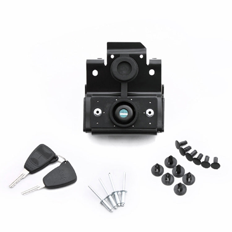 รถ Anti-Theft Hood Latch ล็อคฝาครอบเครื่องยนต์ล็อคด้วยกุญแจสำหรับ Jeep Wrangler JK 2007-2017, Jeep Wrangler JK 2007-2017(with Keys)