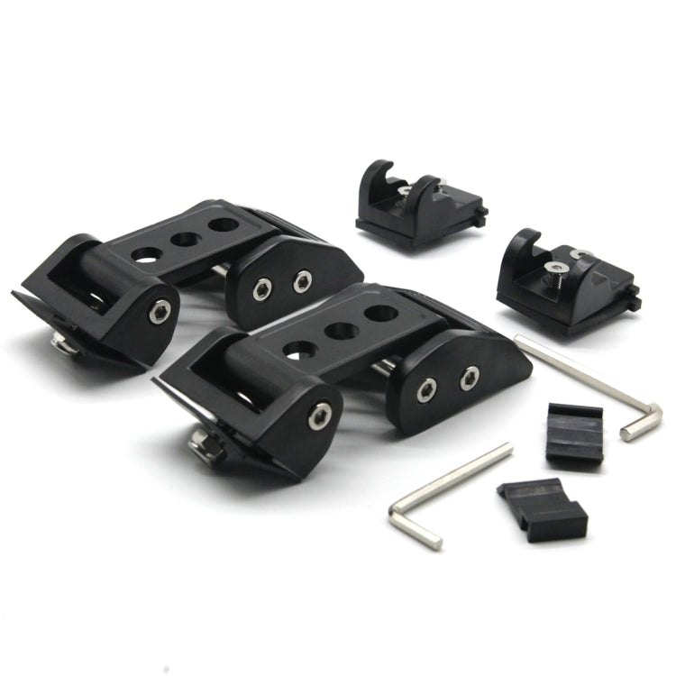 2 PCS รถสามหลุม Hood Latch ล็อคหัวเข็มขัดฝาครอบเครื่องยนต์สำหรับ Jeep Wrangler JK 2007-2017, Jeep Wrangler JK 2006-2017(Three Holes)