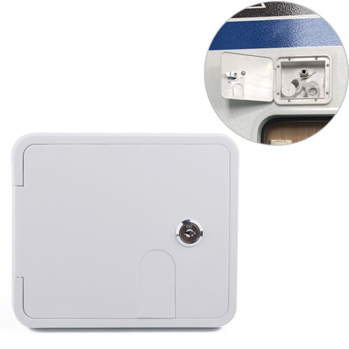 White Water Inlet Integrated Fill Dish Hatch Lock สำหรับรถพ่วง RV Camper, A1063