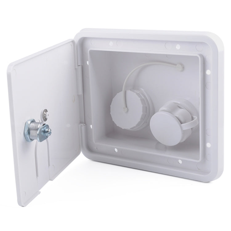 White Water Inlet Integrated Fill Dish Hatch Lock สำหรับรถพ่วง RV Camper, A1063