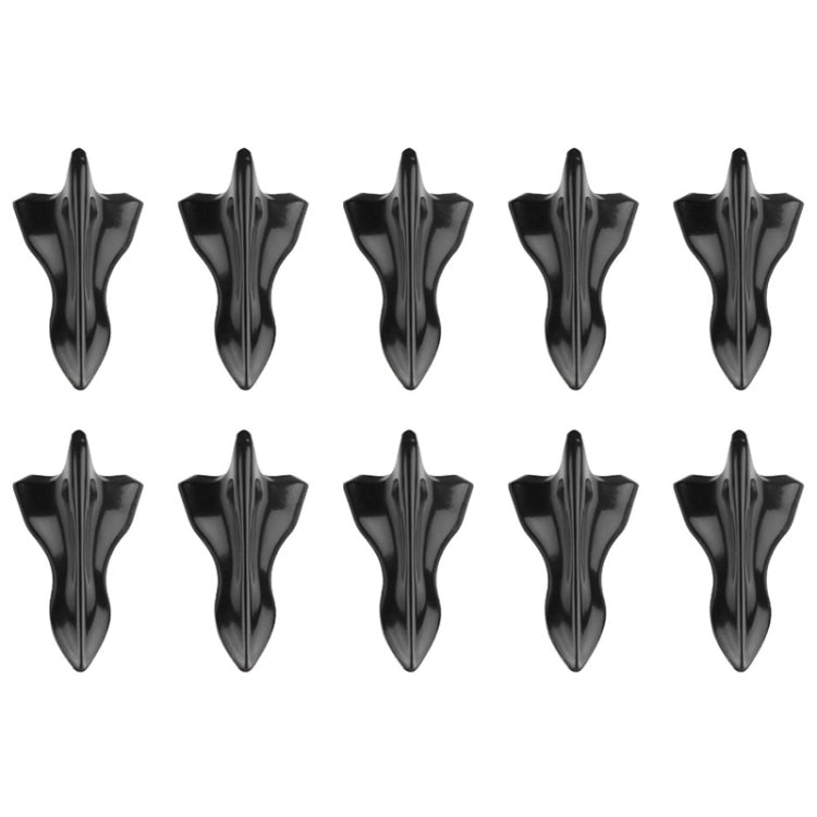 10 ชิ้น Universal รถ Black Shark Fin Diffuser Vortex Generator หลังคาสปอยเลอร์, Black