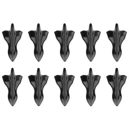 10 ชิ้น Universal รถ Black Shark Fin Diffuser Vortex Generator หลังคาสปอยเลอร์, Black