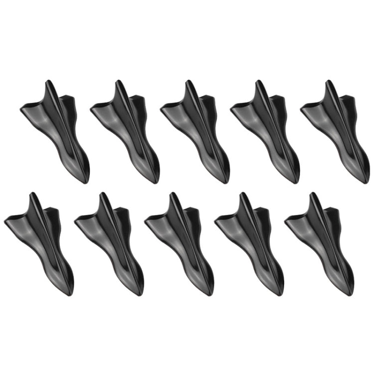 10 ชิ้น Universal รถ Black Shark Fin Diffuser Vortex Generator หลังคาสปอยเลอร์, Black