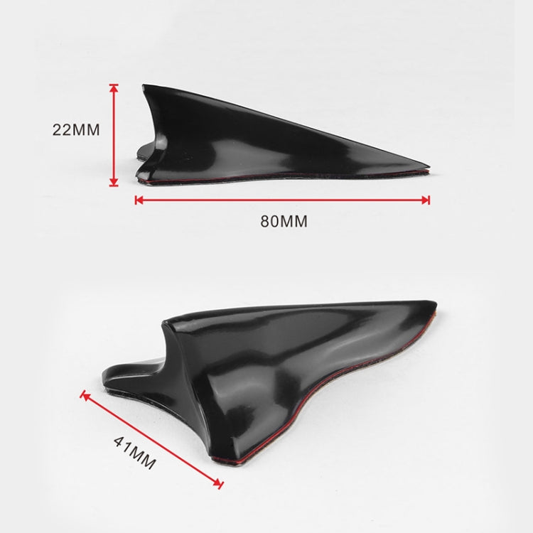 10 ชิ้น Universal รถ Black Shark Fin Diffuser Vortex Generator หลังคาสปอยเลอร์, Black