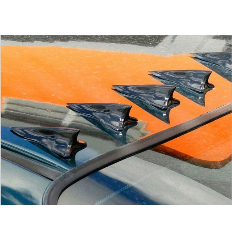 10 ชิ้น Universal รถ Black Shark Fin Diffuser Vortex Generator หลังคาสปอยเลอร์, Black