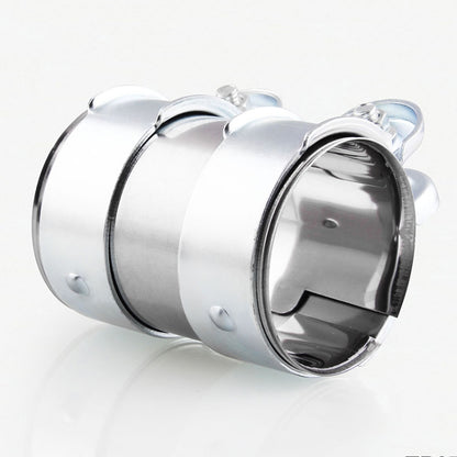 2.0 นิ้วรถ Turbo Exhaust Downpipe คาร์บอนต่ำสแตนเลส Lap Joint Band Clamp, 2.0 inch (Low carbon)