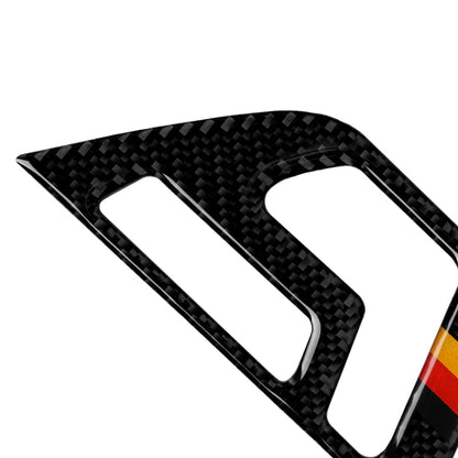 2 PCS ธงเยอรมันรถคาร์บอนไฟเบอร์ที่นั่งปรับแผงสติกเกอร์ตกแต่งสำหรับ Mercedes-Benz W204 2007-2013, Seat Adjustment