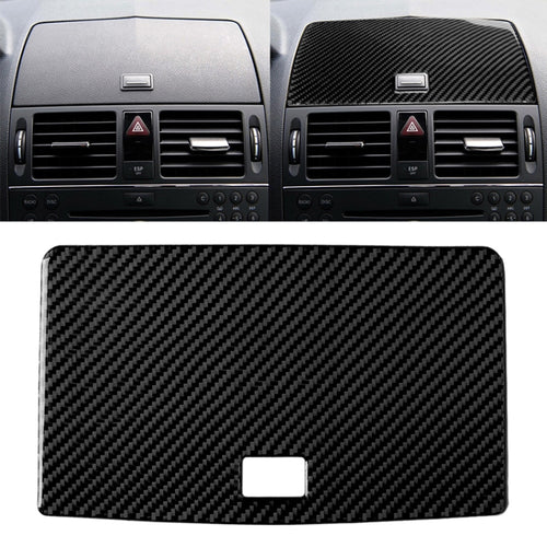 รถคาร์บอนไฟเบอร์คอนโซลนำทางแผงสติกเกอร์ตกแต่งสำหรับ Mercedes-Benz W204 C Class 2007-2010, Console Navigation