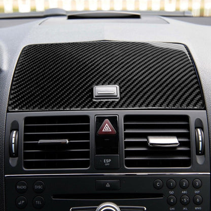 รถคาร์บอนไฟเบอร์คอนโซลนำทางแผงสติกเกอร์ตกแต่งสำหรับ Mercedes-Benz W204 C Class 2007-2010, Console Navigation
