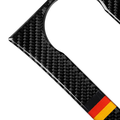 รถธงเยอรมันคาร์บอนไฟเบอร์เครื่องปรับอากาศแผงสติกเกอร์ตกแต่งสำหรับ Mercedes-Benz W204 C Class 2007-2010, Air Conditioning (German Flag)