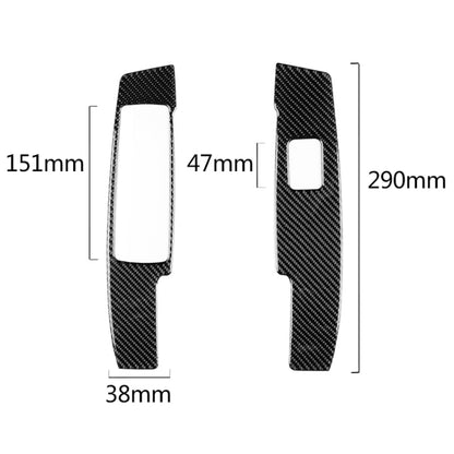 2 PCS รถคาร์บอนไฟเบอร์หน้าต่างแผงสติกเกอร์ตกแต่งสำหรับ Mercedes-Benz W204 C Class 2007-2013,ไดรฟ์ซ้าย, Window Lift Panel