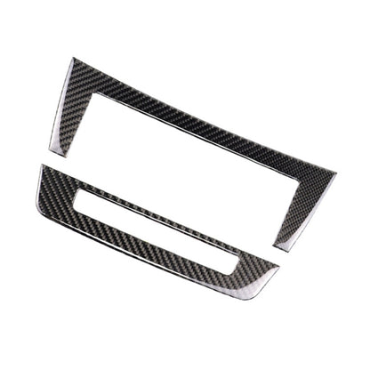 คาร์บอนไฟเบอร์ Central Control CD แผงสติกเกอร์ตกแต่งสำหรับ Mercedes-Benz W204 2011-2013 7 ปุ่ม, Central Control CD Panel