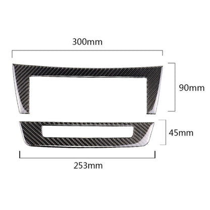 คาร์บอนไฟเบอร์ Central Control CD แผงสติกเกอร์ตกแต่งสำหรับ Mercedes-Benz W204 2011-2013 7 ปุ่ม, Central Control CD Panel