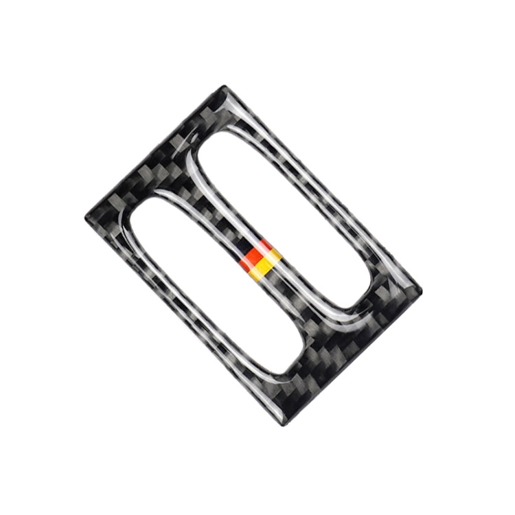 รถธงเยอรมันคาร์บอนไฟเบอร์กลาง Air Outlet แผงสติกเกอร์ตกแต่งสำหรับ Mercedes-Benz W204 2011-2013, Intermediate Air Outlet (German Flag)