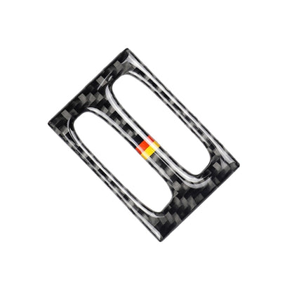 รถธงเยอรมันคาร์บอนไฟเบอร์กลาง Air Outlet แผงสติกเกอร์ตกแต่งสำหรับ Mercedes-Benz W204 2011-2013, Intermediate Air Outlet (German Flag)