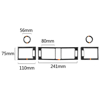 รถธงเยอรมันคาร์บอนไฟเบอร์ Air Outlet แหวน + กลาง Air Outlet + ด้านข้าง Air Outlet แผงสติกเกอร์ตกแต่งสำหรับ Mercedes - Benz W204 207-2010, Air Outlet (German Flag)