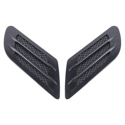2 PCS สไตล์ยูโรพลาสติกตกแต่ง Air Flow Turbo Bonnet Hood ด้านข้าง Vent Grille พร้อม Self-กาวสติกเกอร์