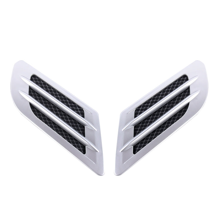 2 PCS สไตล์ยูโรพลาสติกตกแต่ง Air Flow Turbo Bonnet Hood ด้านข้าง Vent Grille พร้อม Self-กาวสติกเกอร์