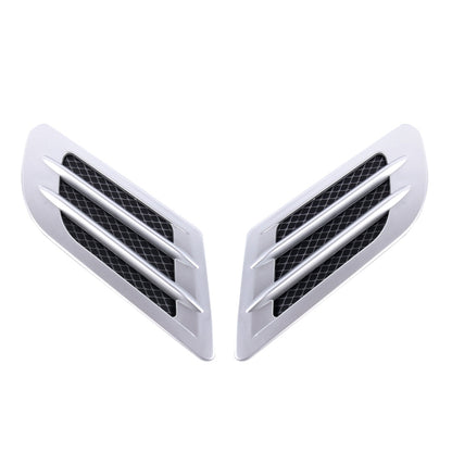 2 PCS สไตล์ยูโรพลาสติกตกแต่ง Air Flow Turbo Bonnet Hood ด้านข้าง Vent Grille พร้อม Self-กาวสติกเกอร์