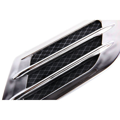 2 PCS สไตล์ยูโรพลาสติกตกแต่ง Air Flow Turbo Bonnet Hood ด้านข้าง Vent Grille พร้อม Self-กาวสติกเกอร์