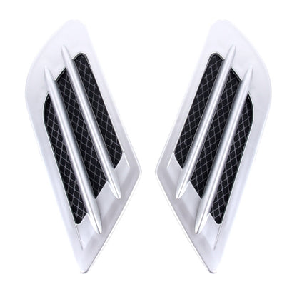 2 PCS สไตล์ยูโรพลาสติกตกแต่ง Air Flow Turbo Bonnet Hood ด้านข้าง Vent Grille พร้อม Self-กาวสติกเกอร์