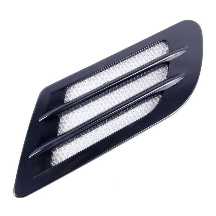 2 PCS สไตล์ยูโรโลหะตกแต่ง Air Flow Turbo Bonnet Hood ด้านข้าง Vent Grille พร้อม Self-กาวสติกเกอร์