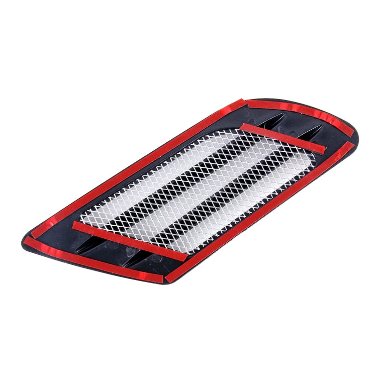 2 PCS สไตล์ยูโรโลหะตกแต่ง Air Flow Turbo Bonnet Hood ด้านข้าง Vent Grille พร้อม Self-กาวสติกเกอร์